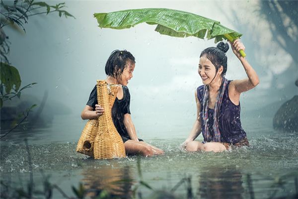 What is the meaning and symbol of sitting in the water in a dream?