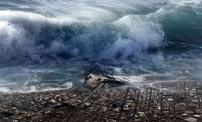 What does dreaming of a tsunami symbolize?